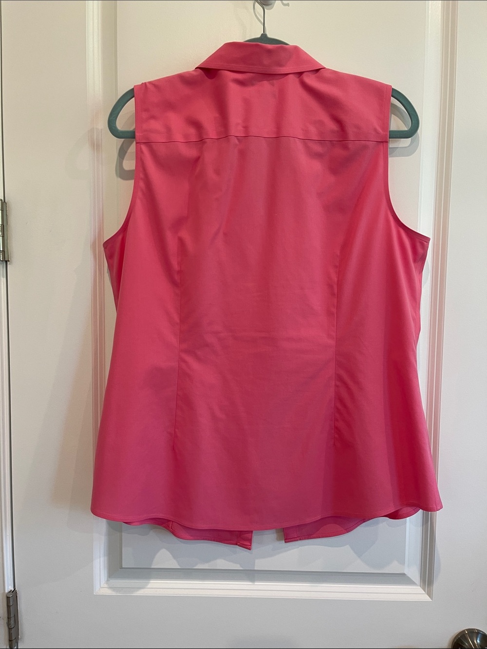 Talbots Sleeveless Button-Down Shirt in Hot Pink - Picture 3 of 4